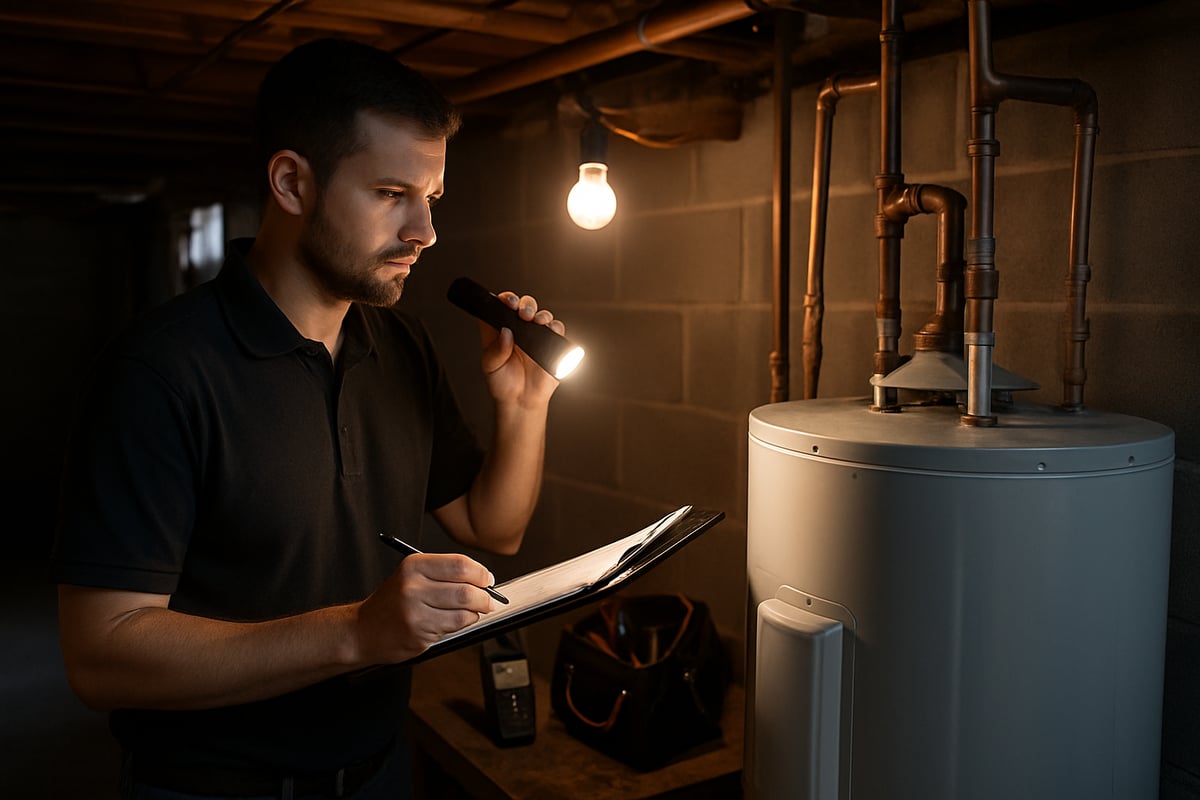 Home Inspectors technician at work